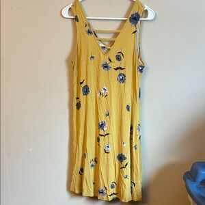 Maurices Sunflower Backless Dress with Blue Floral